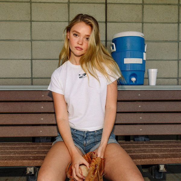 DRIVEWAY PARADISE - BABY TEE - MINTY BOI™ - WHITE - T-Shirt