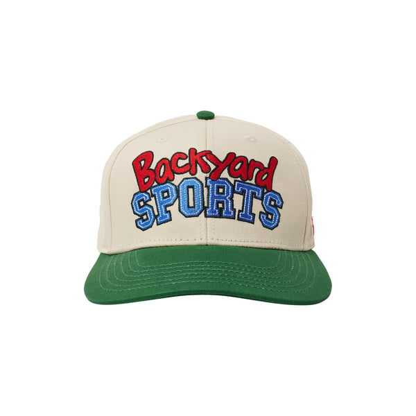 DRIVEWAY PARADISE - BACKYARD SPORTS HAT - CREAM/GREEN -