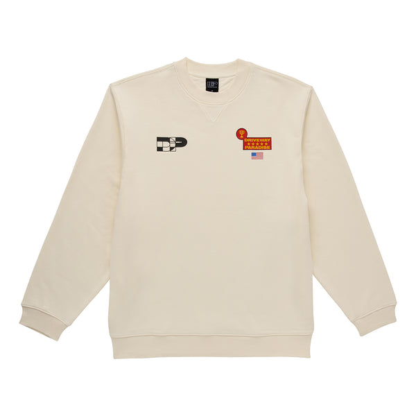 DRIVEWAY PARADISE - CLASSIC CREWNECK - MILK -