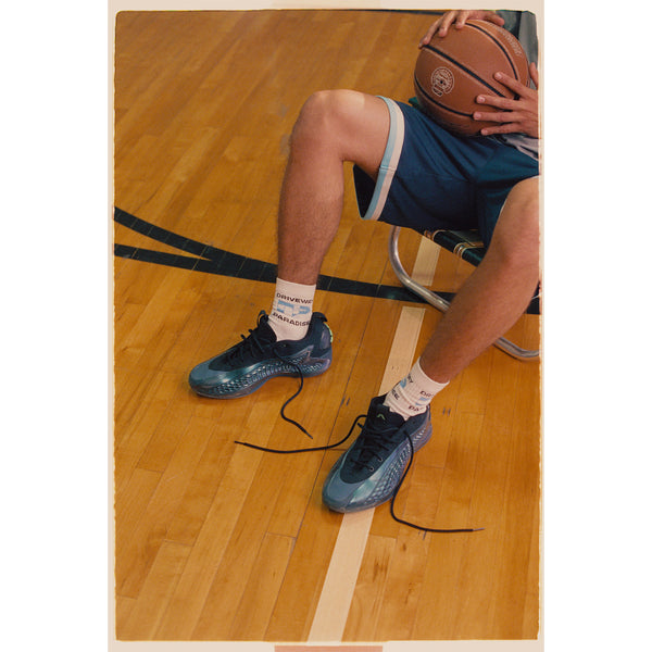 DRIVEWAY PARADISE - DP QUARTER SOCKS - WHITE -