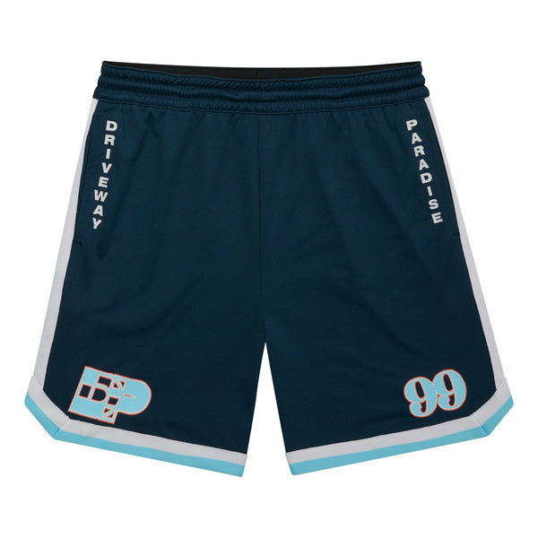 DRIVEWAY PARADISE - MESH BASKETBALL SHORT - MIDNIGHT NAVY - SHORTS