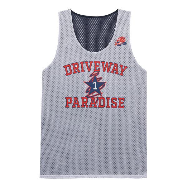 DRIVEWAY PARADISE - SPORTS PINNIE - WHITE/NAVY - pinnie