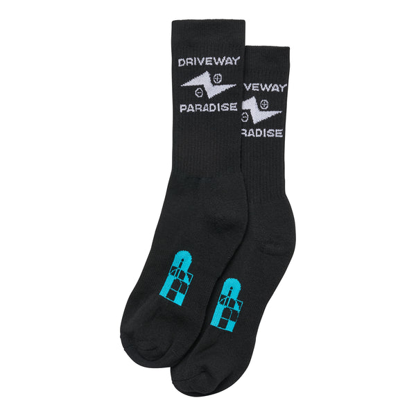 DRIVEWAY PARADISE - TURBO CREW SOCKS - BLACK -