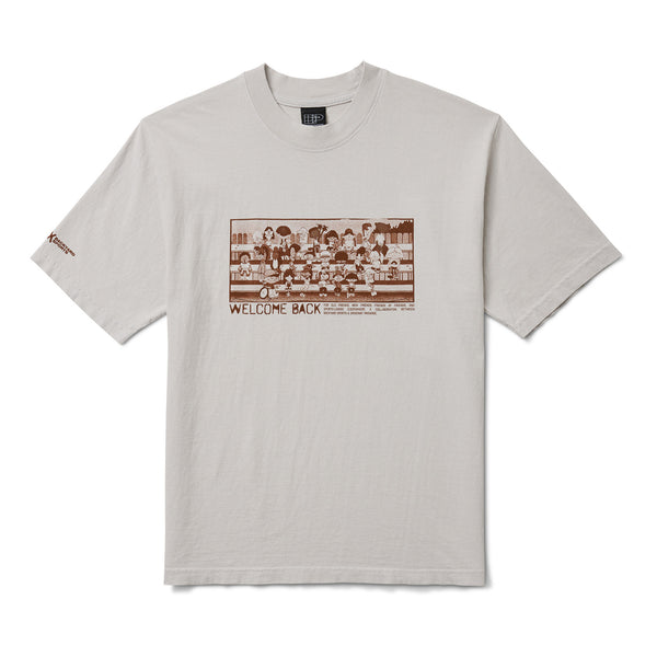 DRIVEWAY PARADISE - WELCOME BACK GRAPHIC TEE - WASHED GREY - T-Shirt