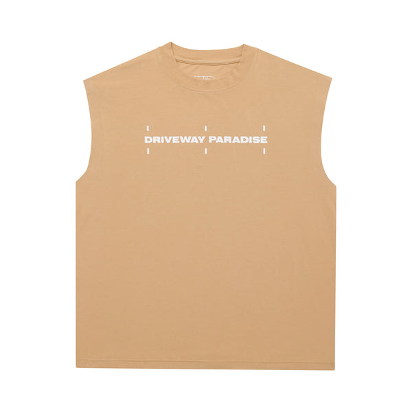 DRIVEWAY PARADISE - BIG LEAGUE CUT OFF - MINTY BOI™ - TAN - CUT OFF